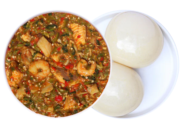  Seafood okro with pounds 