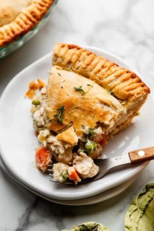 Above Flaky Chicken Pie